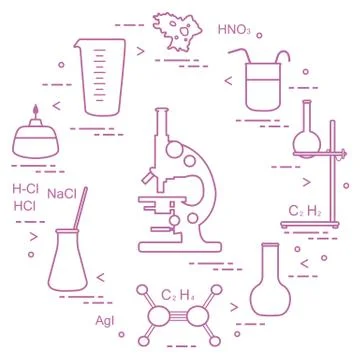 Chemistry scientific, education elements. Stock Illustration