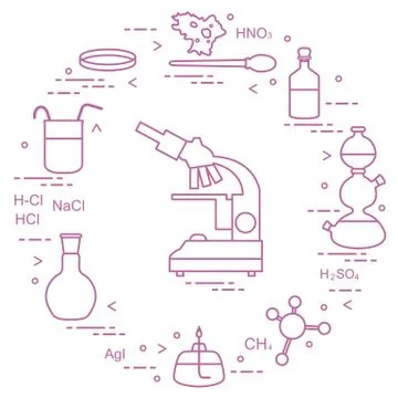 Chemistry scientific, education elements. 스톡 일러스트
