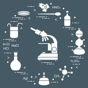 Chemistry scientific, education elements. 스톡 일러스트