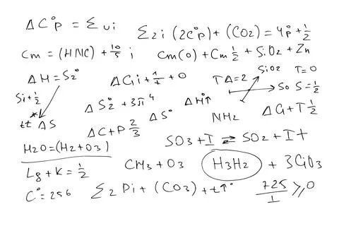 Chemistry. Scientific, educational vector background. Written by hand. Stock Illustration