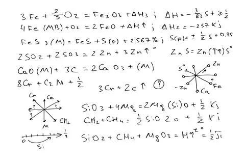 Chemistry. Scientific, educational vector background. Written by hand. Stock Illustration