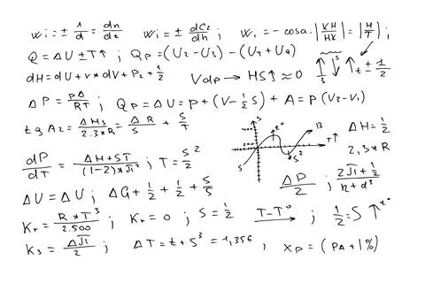 Chemistry. Scientific, educational vector background. Written by hand. Stock Illustration