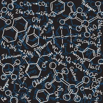 Chemistry seamless pattern Stock Illustration