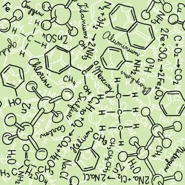 Chemistry seamless pattern Illustrazione stock