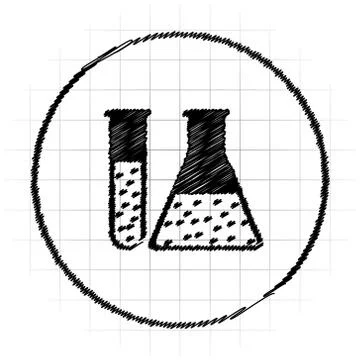 Chemistry set icon. Internet button on white background.. Stock Illustration