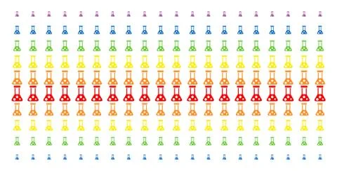 Chemistry Shape Halftone Spectral Pattern Stock Illustration