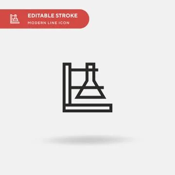 Chemistry Simple vector icon. Illustration symbol design template for web mob Stock Illustration