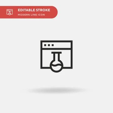 Chemistry Simple vector icon. Illustration symbol design template for web mob Stock Illustration