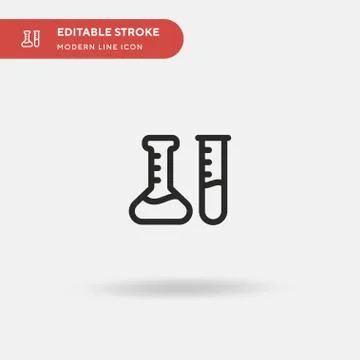 Chemistry Simple vector icon. Illustration symbol design template for web mob Stock Illustration