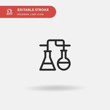 Chemistry Simple vector icon. Illustration symbol design template for web mob Illustrazione stock