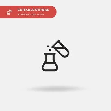 Chemistry Simple vector icon. Illustration symbol design template for web mob Stock Illustration