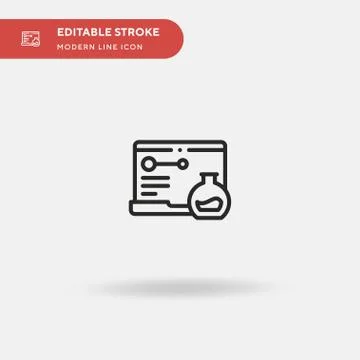 Chemistry Simple vector icon. Illustration symbol design template for web mob Stock Illustration