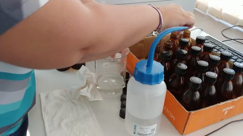 Chemistry Test Analysis Stock Footage 128686131