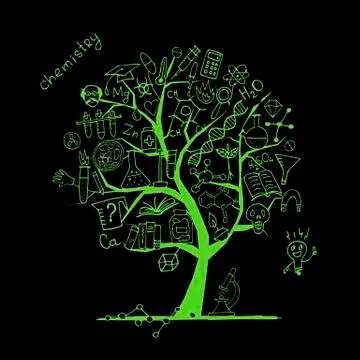 Chemistry tree concept for your design Illustrazione stock