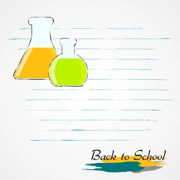 Chemistry tubes on light background Stock Illustration