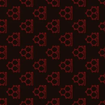 Chemistry vector Seamless Pattern with Test Tube and Chemical Formula signs Stock Illustration