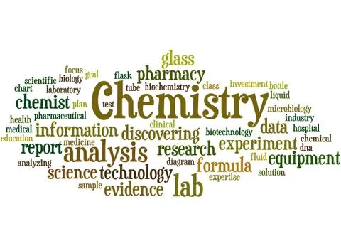 Chemistry, word cloud concept Stock Illustration