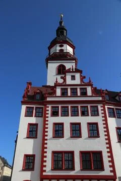 Chemnitz, Germany (State of Saxony). Neumarkt square - Old City Hall. Stock Photos