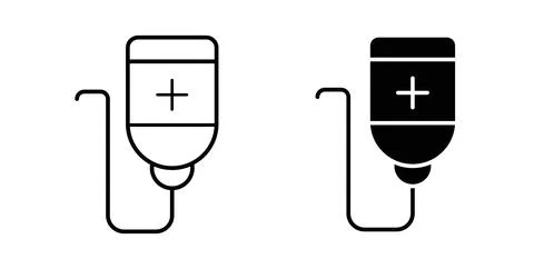 Chemotherapy icon symbol. Flat Vector illustration Stock Illustration
