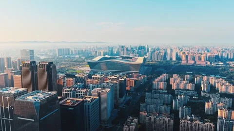 Chengdu Skyscraper Timelapse 4K Vídeos de archivo 334219547