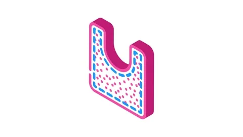 Chenille rug home interior isometric icon animation Stock Footage 327293806