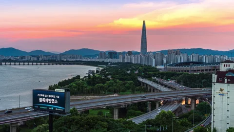 Cheongdam Park zoom in Stock Footage 247086416