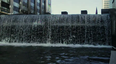 Cheonggyecheon waterfall Stock Footage 22849100