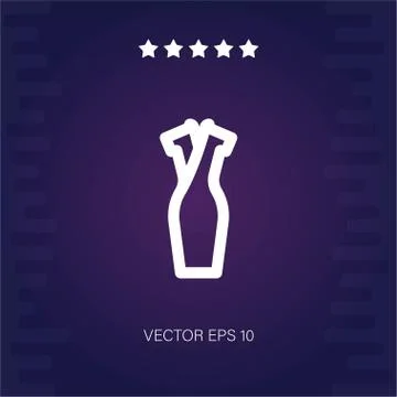 Cheongsam vector icon Stock Illustration