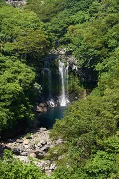 Cheonjeyeon Second waterfall Stock Photos