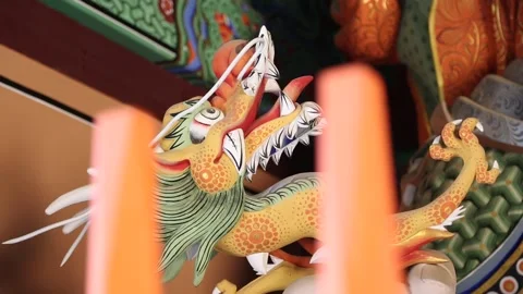 Cheonwang Gate of the Beomeosa Temple Stock Footage 203807053