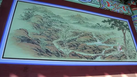 Cheonwang Gate at the Beomeosa Temple Stock Footage 203807070