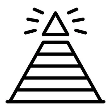 Cheops pyramid icon outline vector. Ancient cairo Stock Illustration