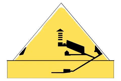Cheops pyramid, schematic representation Stock Illustration