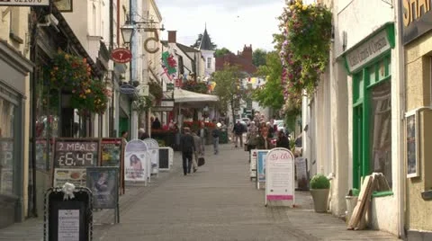 Chepstow Shops Stock Footage 12235111