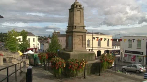 Chepstow Town Square Stock Footage 12235143
