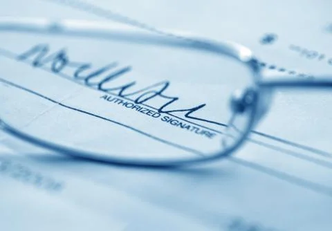Cheque book Stock Photos