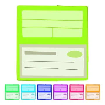 Cheque checkbook vector cartoon graphic 스톡 일러스트
