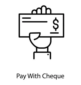 Cheque Payment Vector Stock Illustration