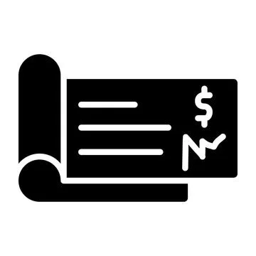 Cheque Vector Icon Design Illustration Stock Illustration