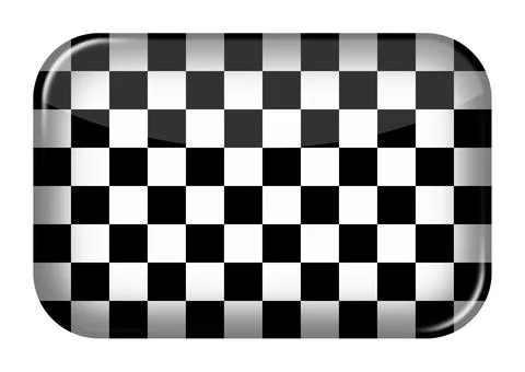Chequered flag web icon button Stock Illustration