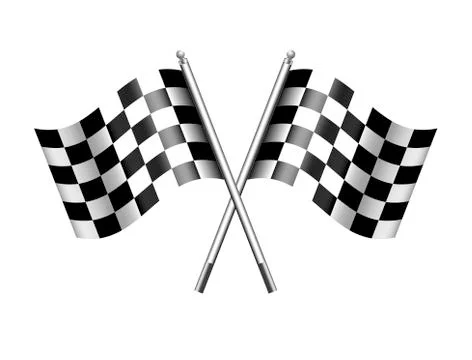 Chequered Flags Motor Racing Stock Illustration