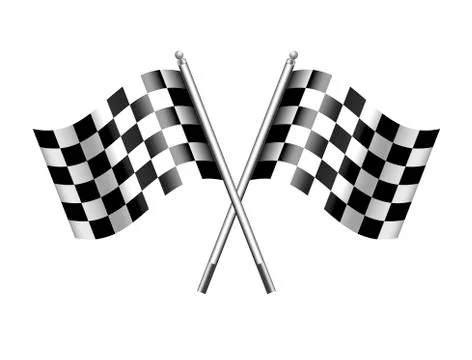Chequered Flags Motor Racing Stock Illustration