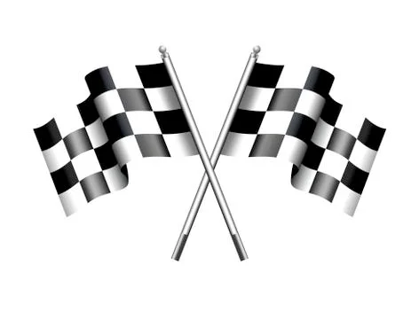 Chequered Flags Motor Racing Stock Illustration