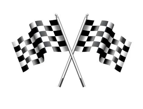 Chequered Flags Motor Racing Stock Illustration