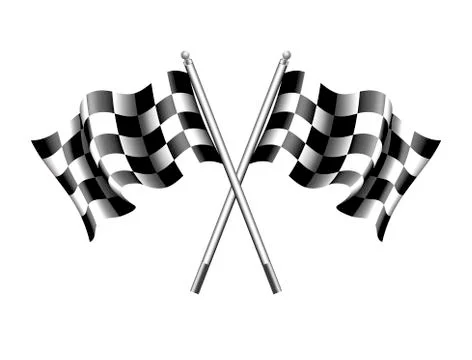 Chequered Flags Motor Racing Stock Illustration