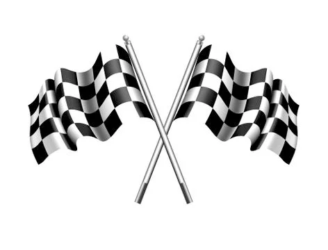 Chequered Flags Motor Racing Stock Illustration