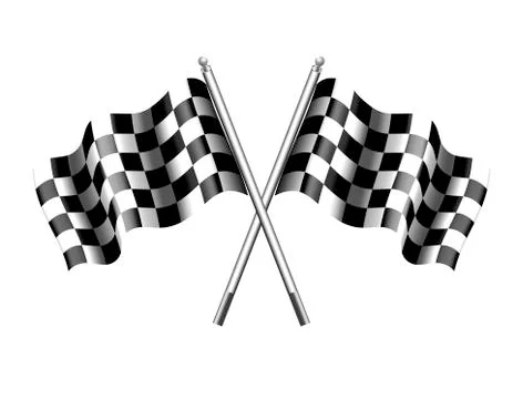 Chequered Flags Motor Racing Stock Illustration