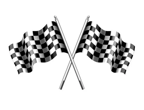 Chequered Flags Motor Racing Stock Illustration