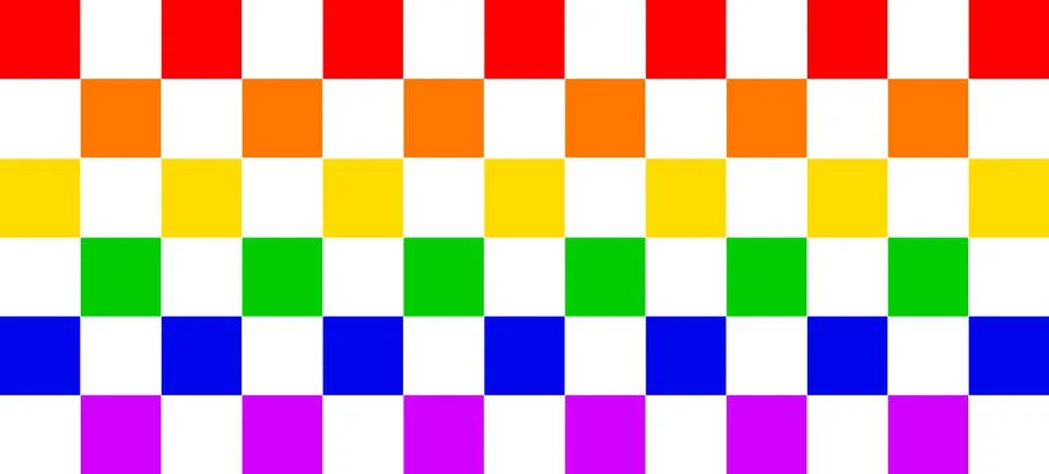 Chequered Rainbow Background Illustrazione stock