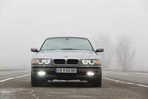 Chernigov, Ukraine - January 6, 2021: Old car BMW 7 Series (E38) on the road  Stock Photos